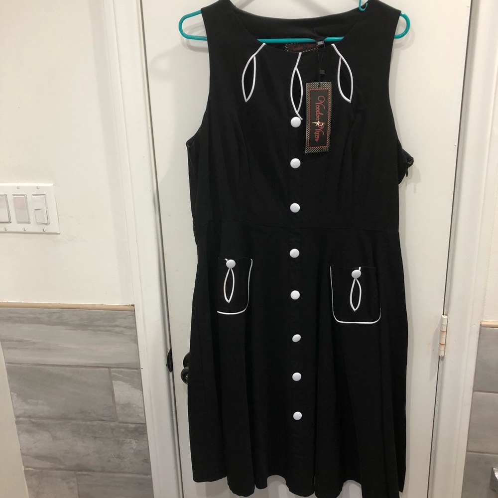 Voodoo Vixen Black Vintage Style Dress 4X